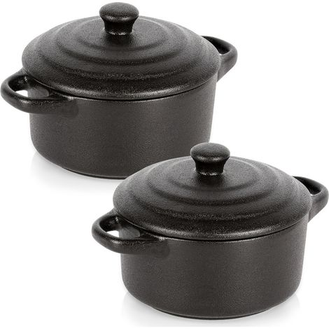 Porzellan-Backschüsseln mit Deckel, 450 ml, 2 Stück. (1/5)