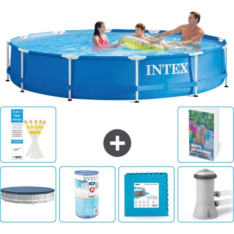 Frame Pool Rund - 366x76 cm - 7-teilig S146