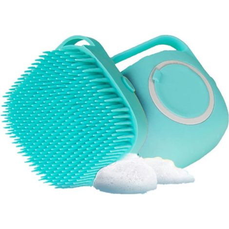 Brosse de bain pour chien MISTHIS, brosse de massage pour animaux avec distributeur de shampoing, brosse souple en silicone à poils en caoutchouc pour le toilettage sous la douche des chiens et des ch (1/5)