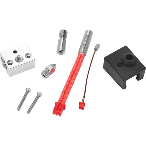 300 °C 24 V 40 W Heizpatrone, Heizblock, Düsenrohr, 0,4 mm Düse, Silikonhülle für 3D-Drucker – Thermoteile-Set (1/5)