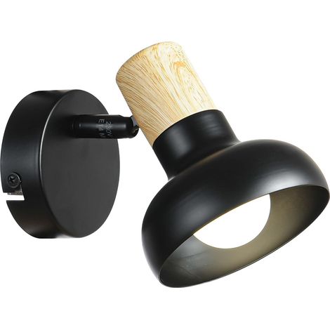 Applique murale Arezzo noire bois E14 Light Prestige (1/5)
