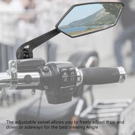 Mountain bike rearview mirror, electric bike flat mirror, 360-degree adjustable rearview mirror, cycling accessory. (1/4)