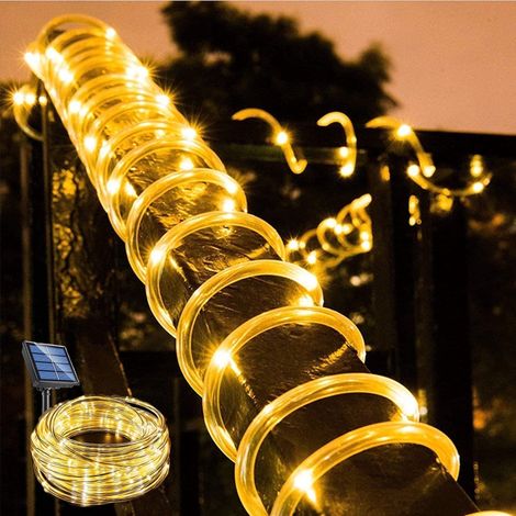 Guirlande Lumineuse Solaire - 100 LED - Tube Étanche - 12 M - 8 Modes - Pour Jardin Extérieur Fête Mariage Noël (1/5)
