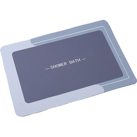 Tapis De Salle De Bain - En Terre Diatomée Souple - Fond Antidérapant En Caoutchouc - Absorption Rapide De L Eau - Pour Douche Et Baignoire - 1 Pièce (1/5)