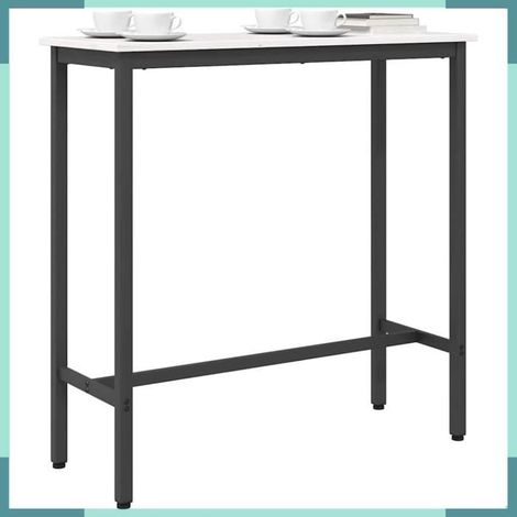 873783 table Blanc 100 x 40 x 101 cm Bois d'ingénierie et acier (1/5)