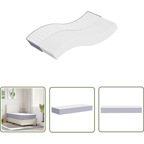 The Living Store Matelas en mousse moyennement doux 90x200 cm - Matelas Mousse - Matelas Confortable - Matelas Livraison Rapide - Matelas Bon Marché - Matelas Double Face (1/5)