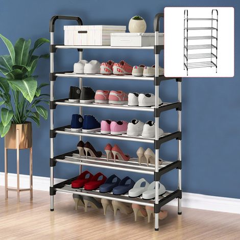 6 Tier Metal Shoe Rack Shoe Storage Stand Organiser Hot Sale (1/8)