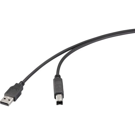 Renkforce Câble USB USB 2.0 USB-A mâle, USB-B mâle 2.00 m noir RF-6830428 (1/3)