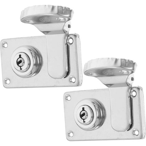 Kofferschloss – 2er-Set – Silberfarbenes Metall – Rohrmechanismus – Für Gepäck und Koffer – Vintage (1/5)