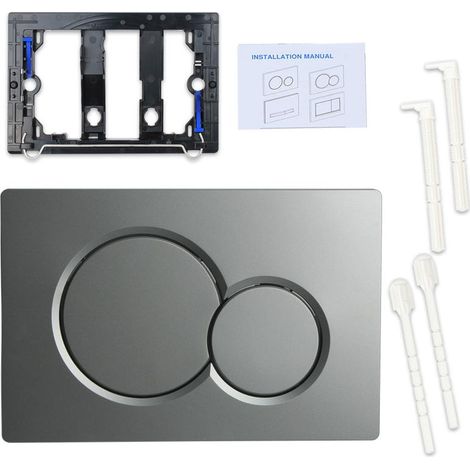 KLVGTIFS PU - Pour panneau de commande de toilettes à double chasse Geberit Sigma01 UP300 (115.770) Gris anthracite (1/3)