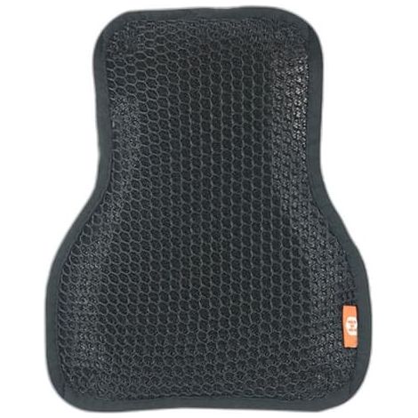 Housse de selle moto double couche pour l'été — protection solaire et isolation thermique, coussin ergonomique en forme de S avec maille aérée et rembourrage, noir 37 cm x 28 cm (1/5)