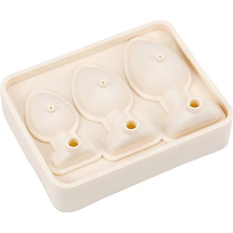 Eiswürfelform in Form eines Analplugs, lustige Silikonform für selbstgemachte Kuchen, Pralinen und Bonbons, beige