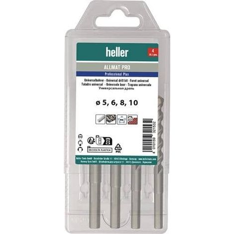 HELLER Universalbohrersatz ALLMAT PRO 4-tlg.5/6/8/10mm Dreikantschaft HELLER (1/2)