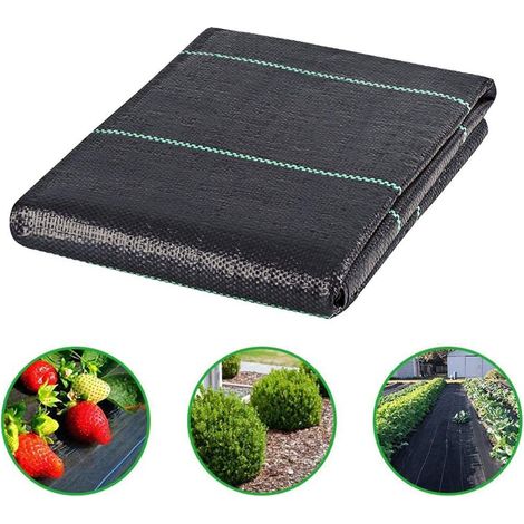 Tissu anti-mauvaises herbes pour jardin, tissu de désherbage pour pelouse extérieure, tapis de jardinage paysager (1/5)