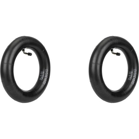2 chambres à air 10 x 2,5 pouces avec valve à 90°, pour trottinette électrique Zero 10X/VSETT. (1/5)
