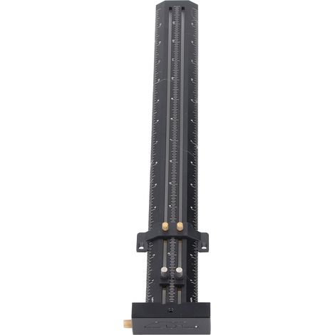 Règle de traçage multifonction en alliage d'aluminium, équerre en T portable avec stylo pour dessin technique et construction, noir, système impérial (1/5)