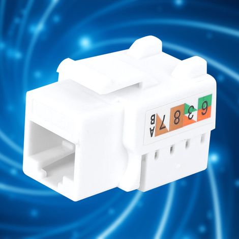 Module d'information pour câble réseau 3 pièces, accessoire informatique, port unique Cat5e RJ45-8P8C (1/5)