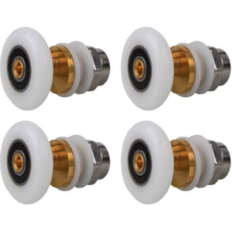 [Jeu de roulettes de porte de douche] (23 mm) + [en laiton] + [replacement coulissante] (1/4)