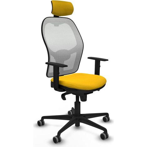 Piqueras y Crespo Jorquera Silla de oficina amarilla cómoda (1/3)