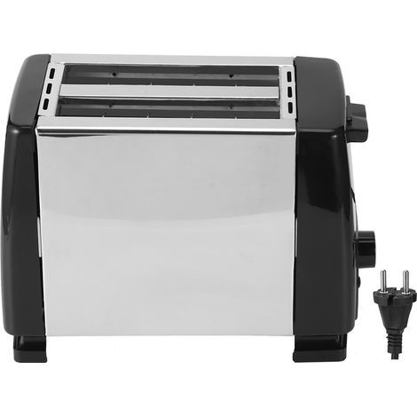 Grille-pain à 2 tranches de 650 à 850W, 6 vitesses, Machine de cuisson pour petit déjeuner, prise ue, 220 à 240V, noir (1/5)
