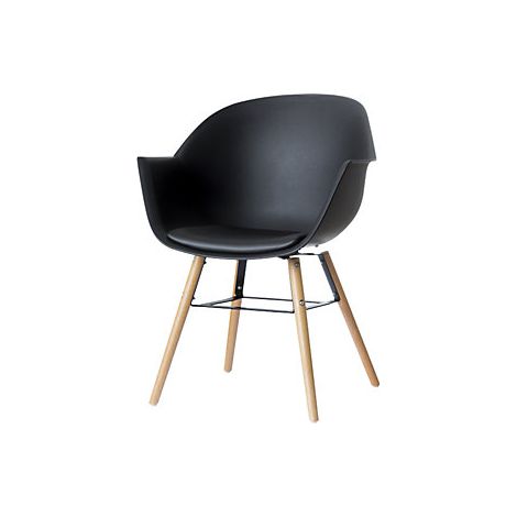 Silla WISEMAN  con cojines de asiento  UE 2 unidades  negra