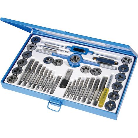 Silverline - Set di maschi per filettare e filiere 40 p.zi (186811) (1/9)