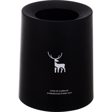 Poubelle Salle de Bain 10L Rectangulaire Blanche, Poubelle à Couvercle Push avec Ouverture par Pression, Corbeille à Déchets en Plastique ABS, Poubelle WC Chambre Cuisine Bureau, Design Japonais Gain  (1/2)