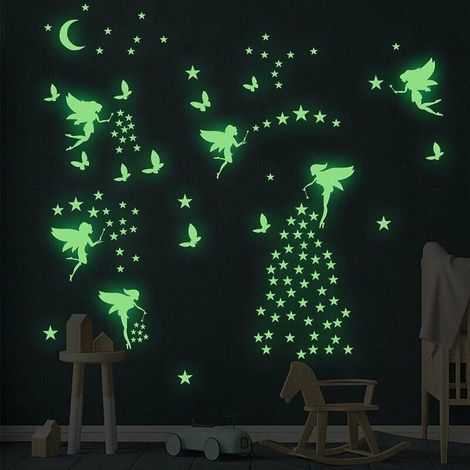 Autocollants Luminiscents - Étoiles Et Points - PVC Non Toxique - Pour Plafond Ou Mur - Chambre Enfants - 6 Pièces (1/5)