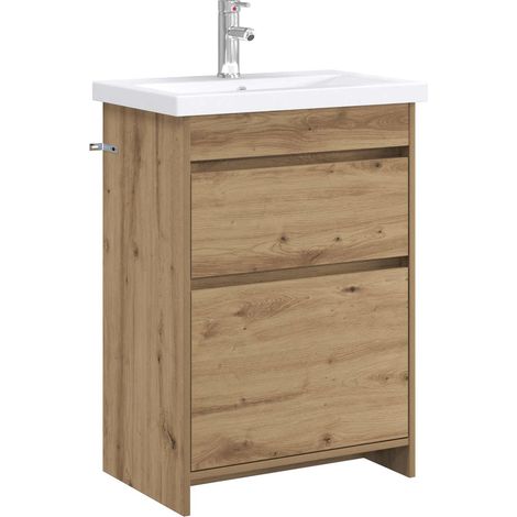 Juego de muebles de baño Roble Artesanal 61 x 40 x 84,5 cm vidaXL