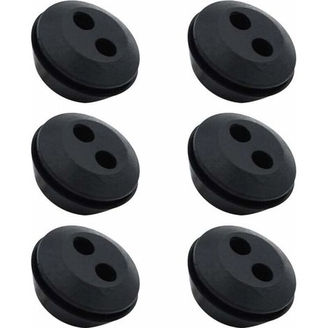 Lot de 6 Bouchon de Tuyau de Carburant Joint de Réservoir Caoutchouc 2 Trous Passe durite passe Durite Reservoir Debroussailleuse Accessoires