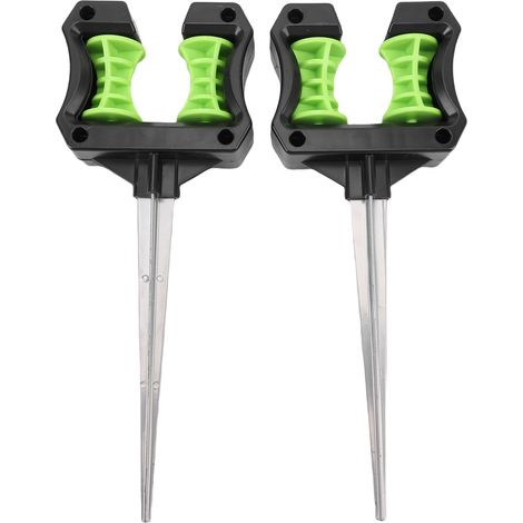Lot de 2 Piquets Guide-Tuyau d'Arrosage en ABS Léger et Stable Support pour Tuyau de Jardin Irrigation Agricole 26cm (1/5)