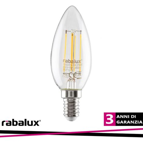 FILAMENT-LED E14 C35 LIGHTSOURCE, 4W, 470LM, 4000K, D35 X H1                                             - Luce NATURALE (1/2)