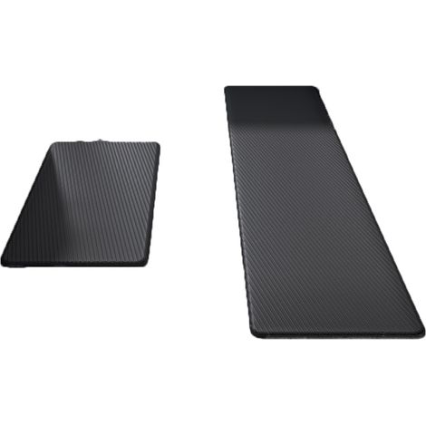 Tapis de cuisine en similicuir PVC - Noir élégant - 45 x 150 cm - Tapis de cuisine en similicuir PVC - Noir élégant - 45 x 150 cm (1/5)