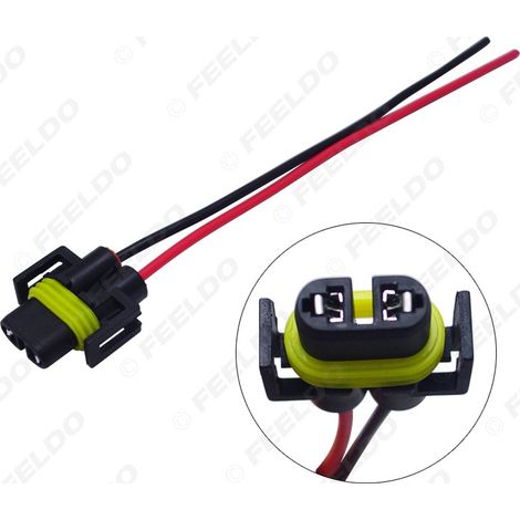 Adaptateur de douille pour ampoule automobile H8/H9/H11 pour feux de brouillard, douille de phare H11 avec connecteur femelle