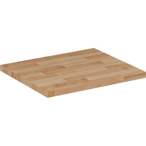 Furnidea - Plan de travail en bois chêne massif naturel 50 cm pour meuble de salle de bain (1/5)