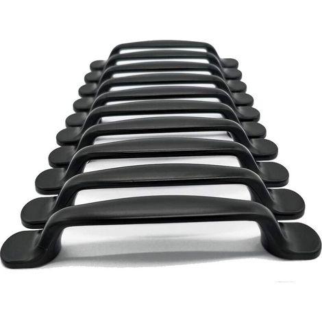 20x Küchenschrankgriffe, Schrank- und Schubladengriffe, Schlafzimmermöbelgriffe, 96 mm Lochabstand, Aluminium, mit Schrauben
