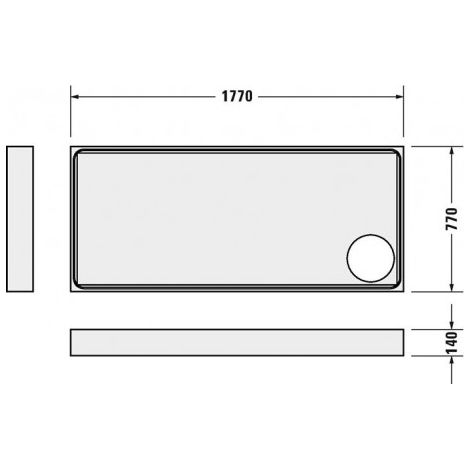 Support de baignoire f 720240 1800x800mm