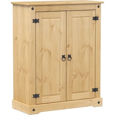 Zapatero Corona madera maciza de pino 86x38,5x108 cm vidaXL