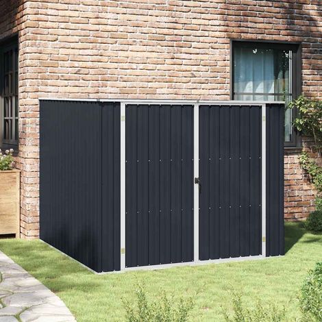 Abri de jardin-Remise Cabane pour outils Anthracite 195x198x159 cm Acier galvanisé (1/5)