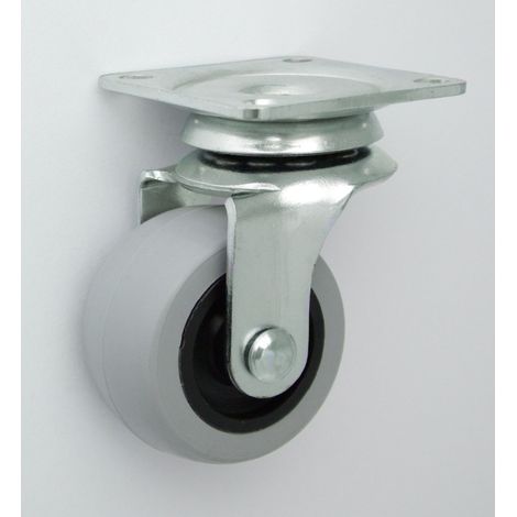 RUEDA PARA MUEBLES DE PLÁSTICO + GOMA 40MM CARCASA GIRATORIA M42T - KL040 SKR G