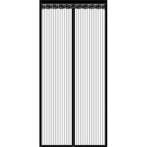 Mosquitera magnética para puerta/ventana de 120x210 cm, cortina antimosquitos para puerta, mosquitera de malla ultrafina con cierre magnético, blanca. (1/5)