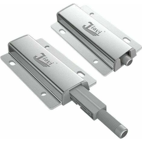 Crezuo 2-teiliger Aluminium-Schub-/Zugdämpfer für Schubladen und Schranktüren