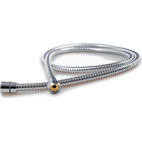 Flexible de douche universel anti-torsion en acier inoxydable chromé de 2 m - Accessoires de salle de bain (1/5)