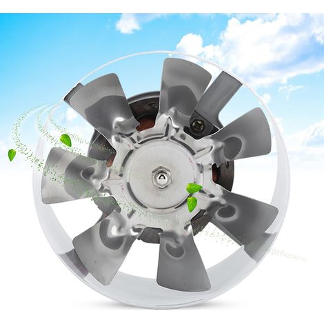 Ventilateur mural 25W 220V silencieux pour salle de bain, cuisine, garage - Extraction d'air et ventilation domestique, faible bruit, montage au mur, alimentation électrique (1/5)