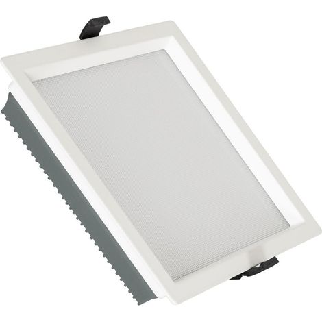Downlight LED 40W Cuadrado  Aero 130 lm/W Microprismático LIFUD Corte 210x210 mm 3000K Blanco Cálido