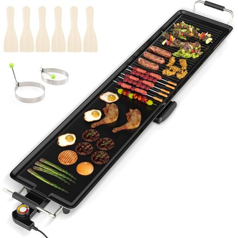plancha xxl barbecue electrique électrique grill tefal table pied viande plaque bbq cuisson camping inox moulinex antiadhésive gaz petite amovible p (1/5)
