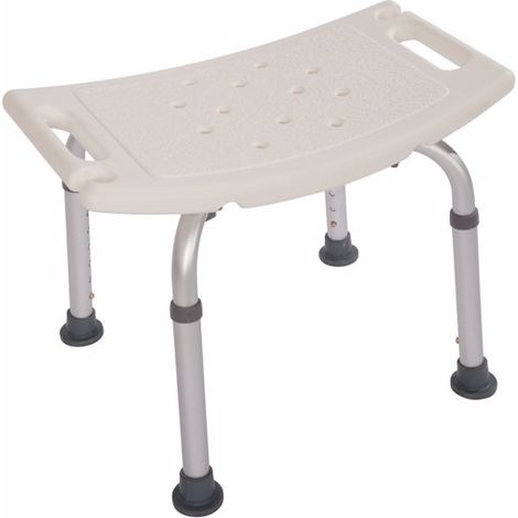 White PE Blow Molding Aluminum Square Bath Seat for a Comfortable Shower Experience