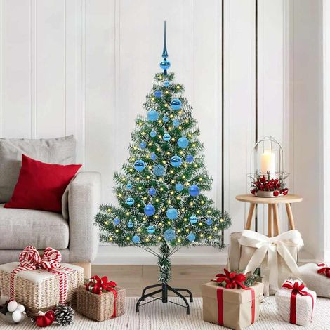 Künstlicher Weihnachtsbaum beschneit mit LED Licht 150 cm (1/5)