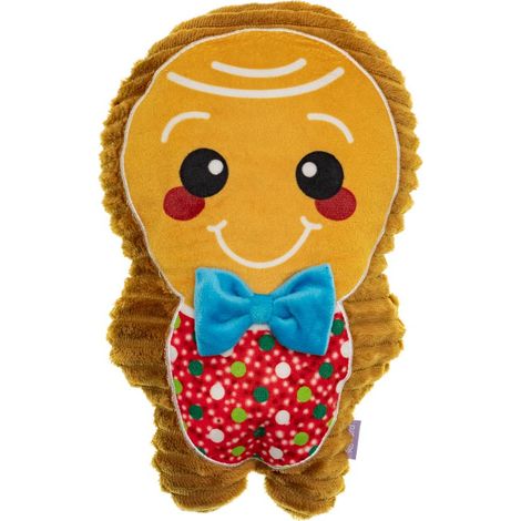 Gioco per cani natalizio pan di zenzero bimba marrone 25 cm