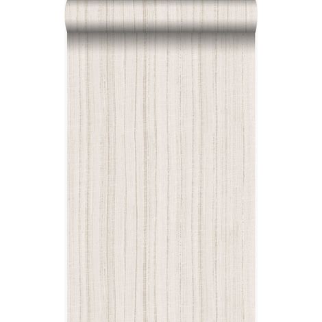 papier peint à rayures fines irrégulières beige  - Origin Wallcoverings (1/5)